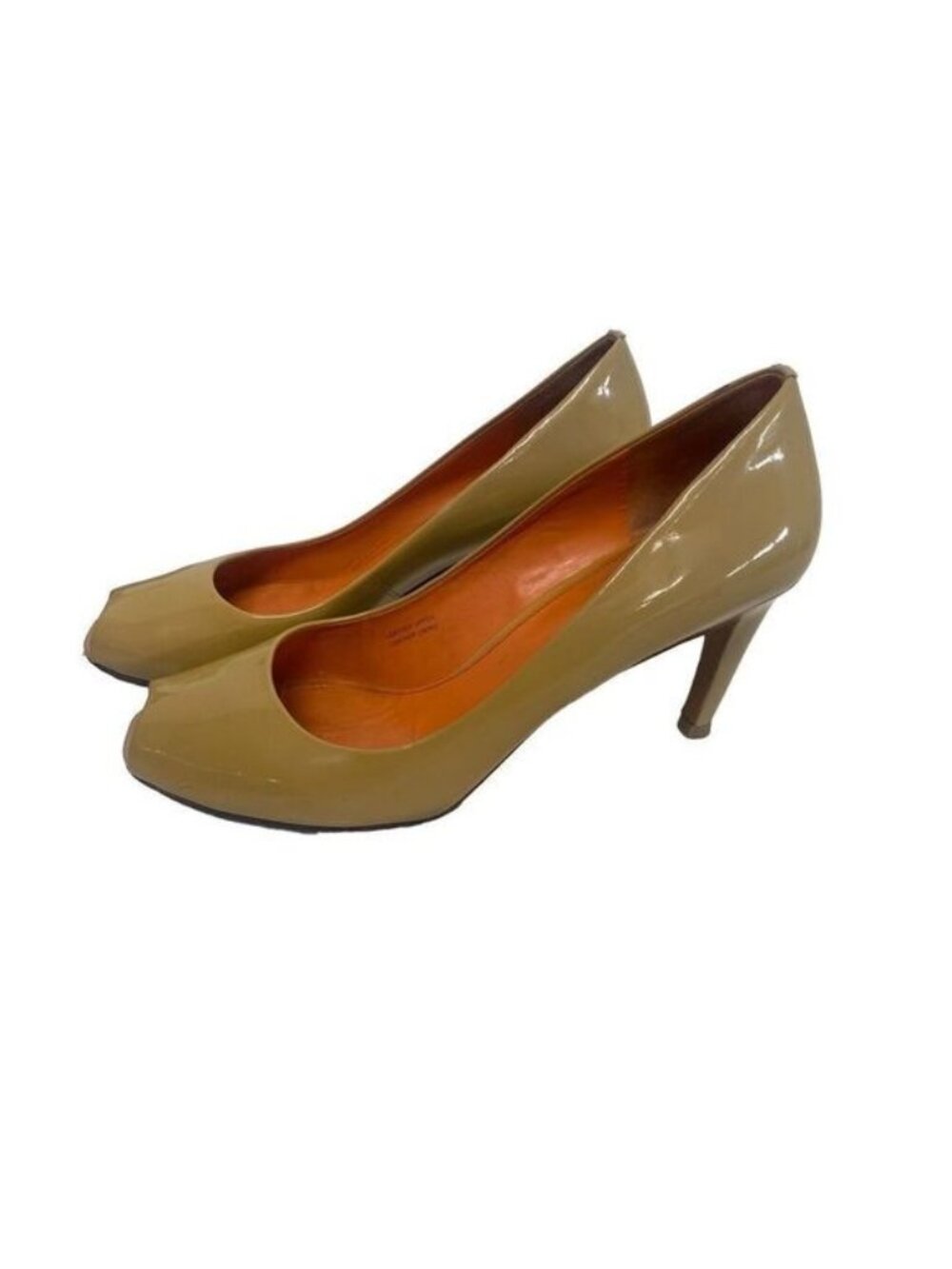 Via Spiga Patent Leather Pumps with Peep Toe